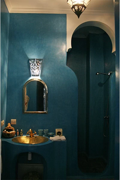 Chambre Bruant riad à marrakech 2 lits jumeaux (200 x 90) avec salle de bain