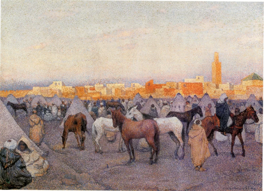 Th. Van Rysselberghe, Campement devant Meknès (1888), huile sur toile, Collection privée.
