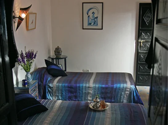 Chambre Bruant riad à marrakech 2 lits jumeaux