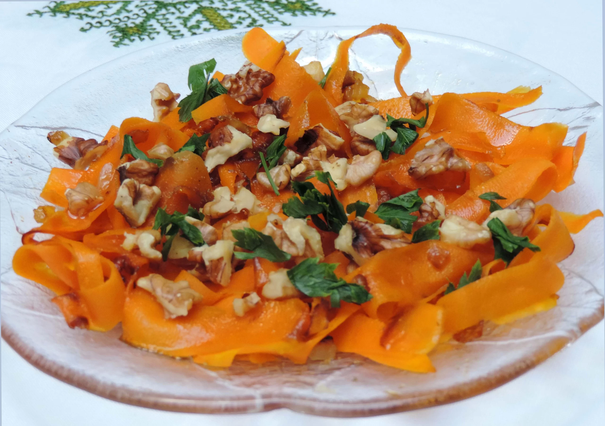Tagliatelles de carottes à l’huile d’argan